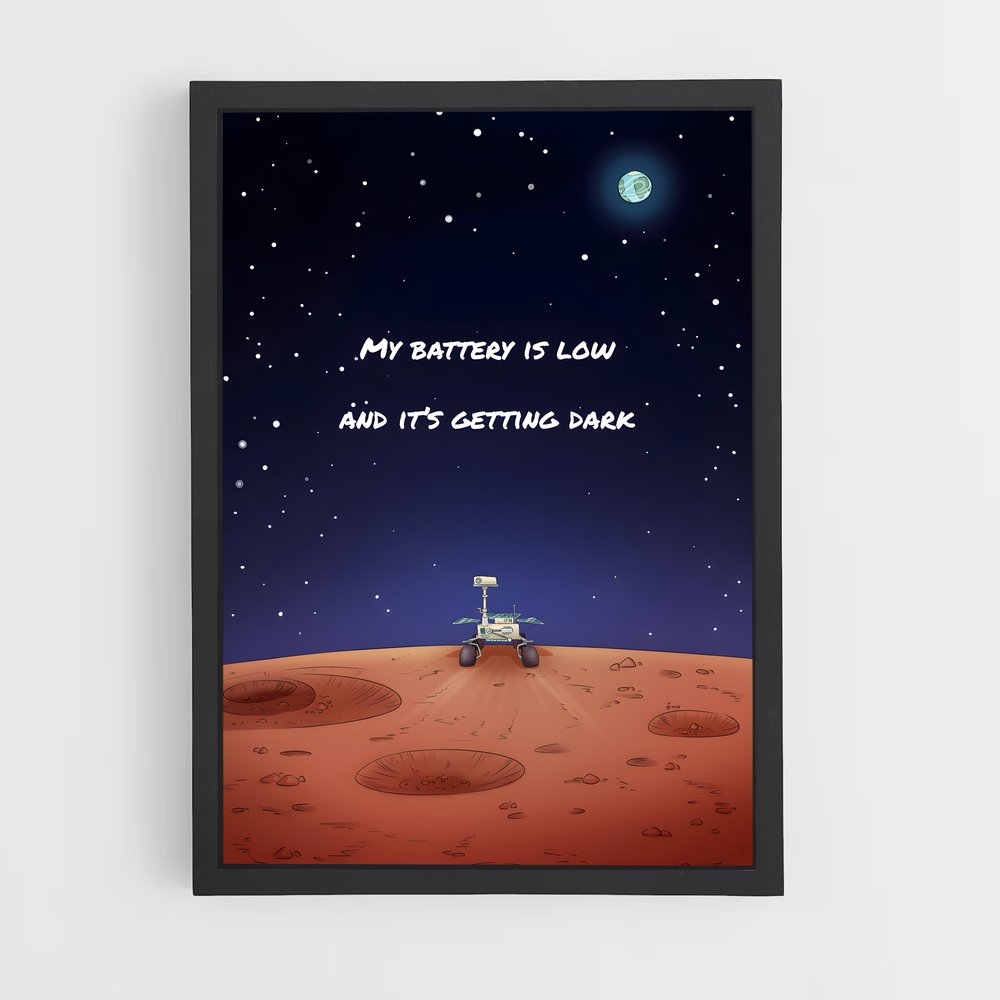 Poster Astronaute Lunatique – affiche Astronomie (vue 2)